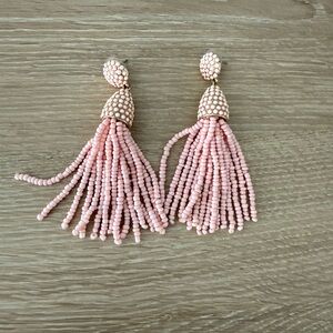 Baublebar Pink Beaded Tassel Earrings